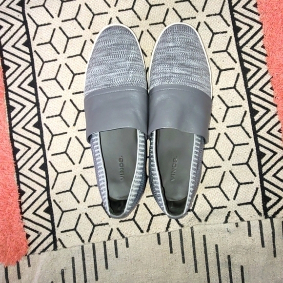 VINCE Ward Gray Knit Platform Slip On Sneakers, sz 10 - Picture 7 of 12
